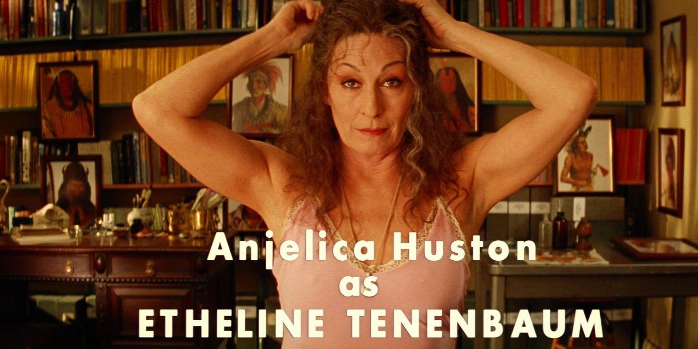 Angelica Huston in the opening credits of The Royal Tenenbaums