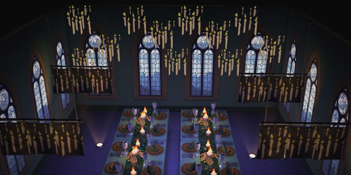 Animal Crossing New Horizons Hogwarts Castle Great Hall Design