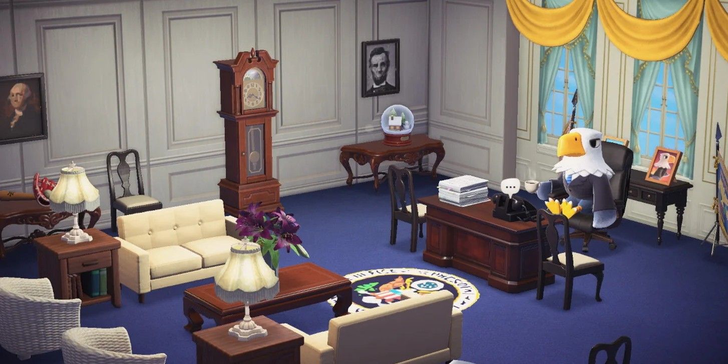 ACNH Player Turns Apollo Into The US President With Oval Office Design