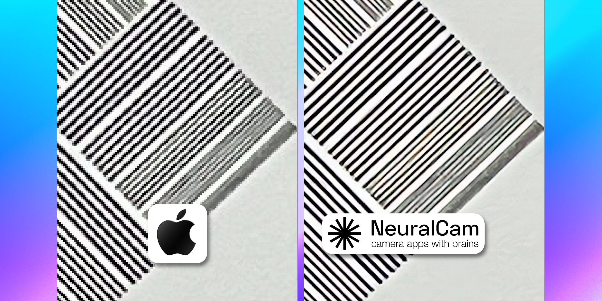 Apple iPhone Camera App Vs NeuralCam App Resolution Test