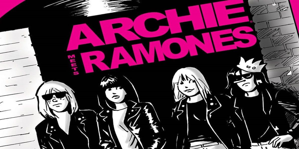 The cast of Archie dressed as the Ramones.