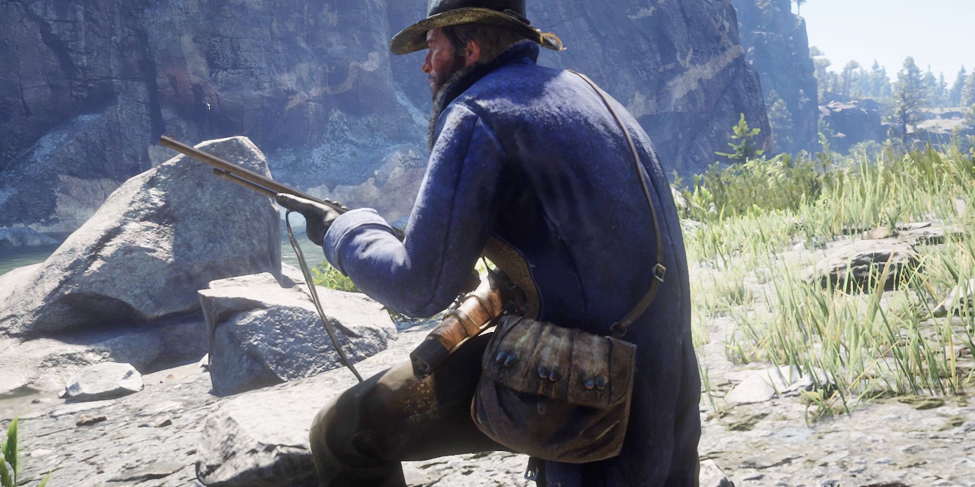 Arthur Morgan Hunting Geese with a Varmint Rifle in Red Dead Redemption 2