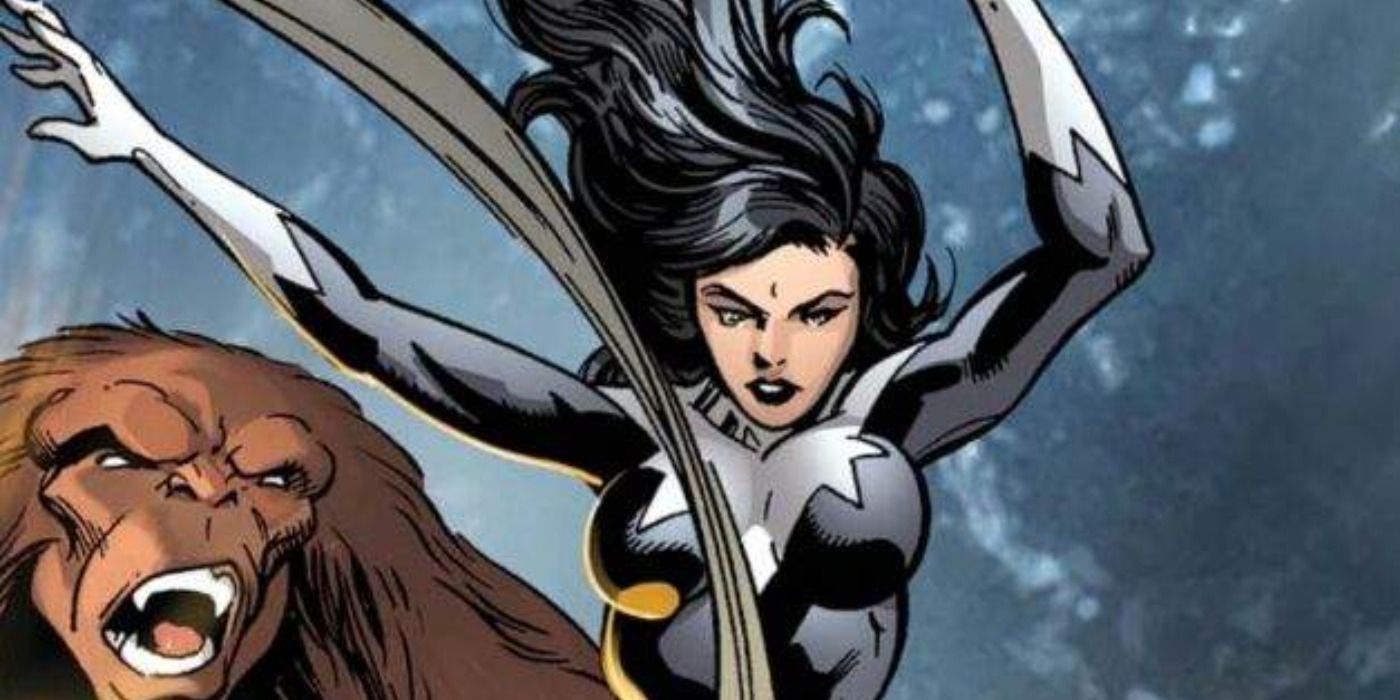 Aurora uses her powers in Marvel Comics.