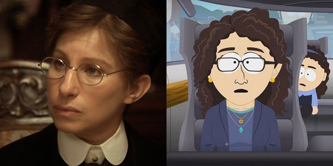 Barbara Streisand as Yentl and South Park Post Covid Cartman's wife