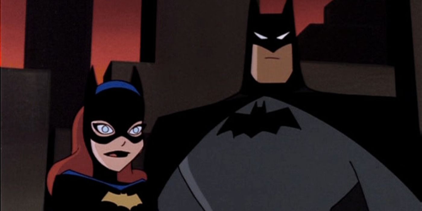 Batgirl and Batman in Gotham in season 4 of Batman The Animated Series