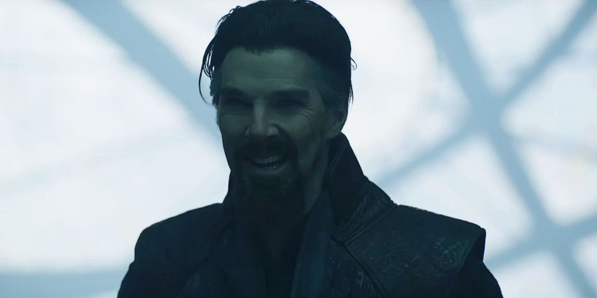 Evil Doctor Strange smiles in Doctor Strange in The Multiverse of Madness