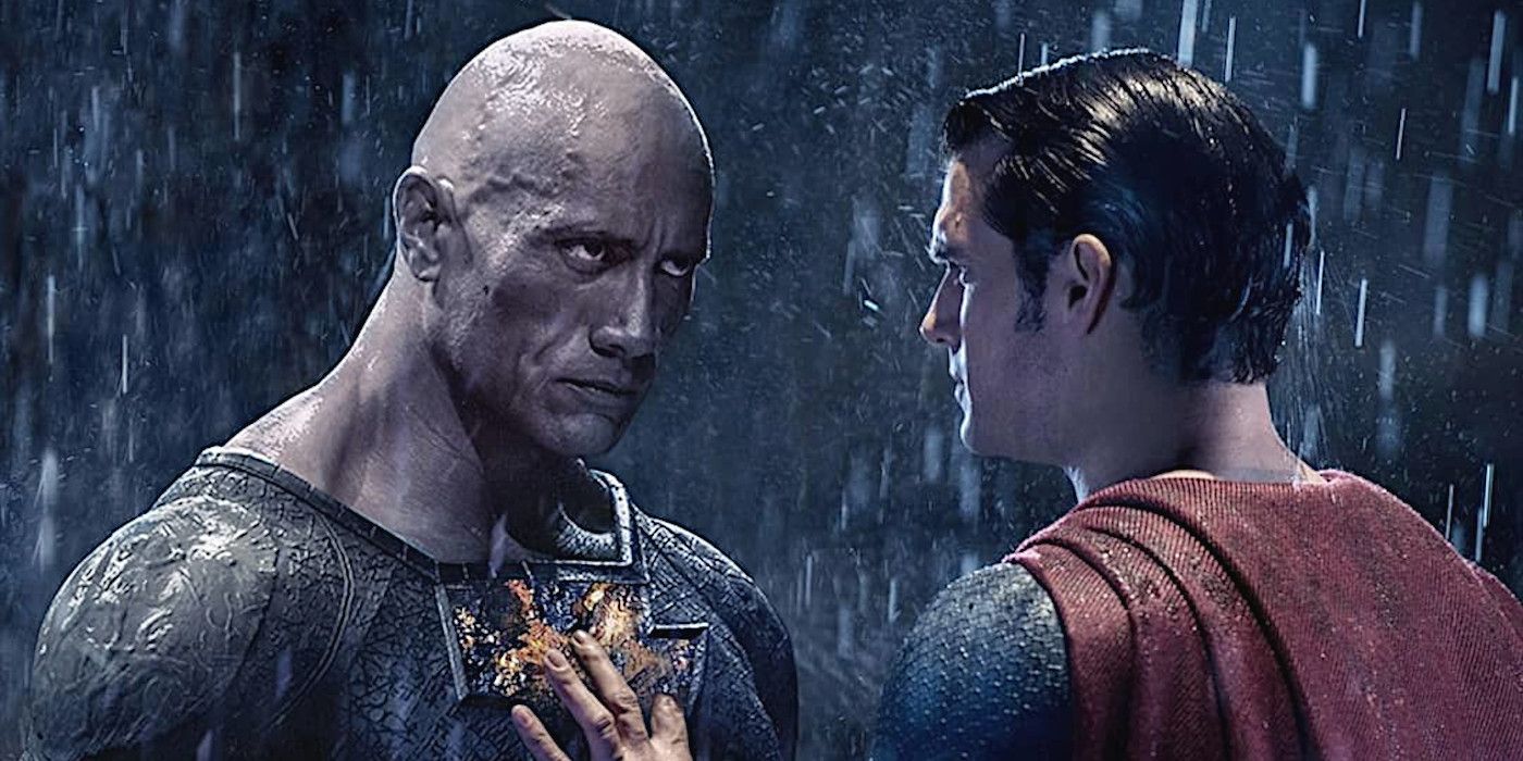 Henry Cavill's Superman Faces Dwayne Johnson's Black Adam In DCEU Art