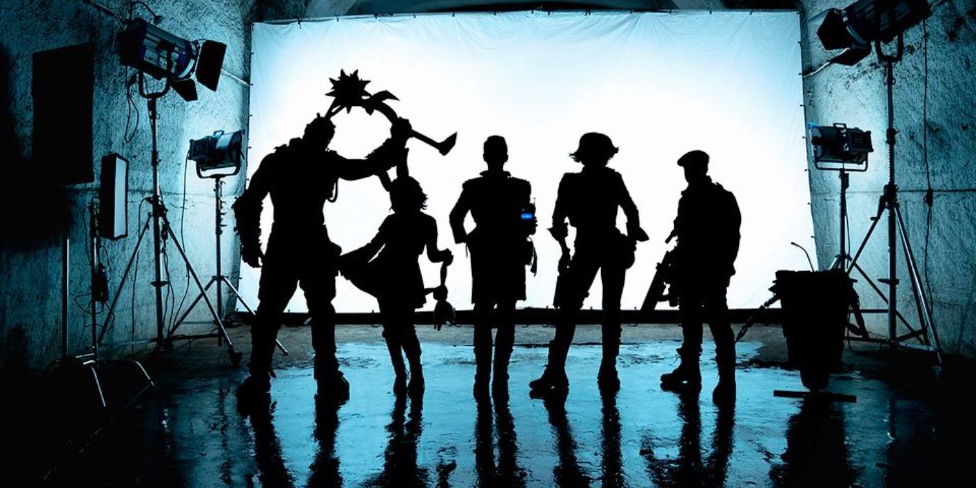 An image of the Borderlands characters silhouettes movie cast