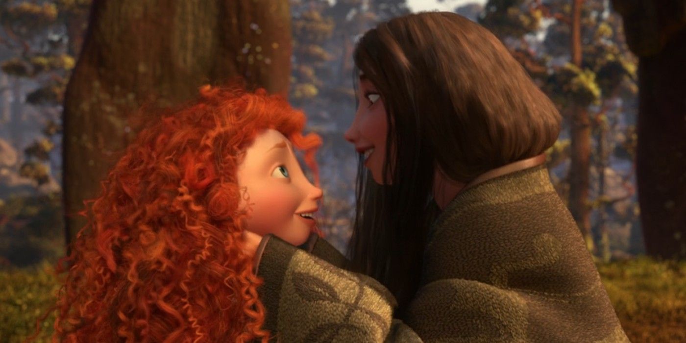 Merida and Elinor reunite at the end of Brave