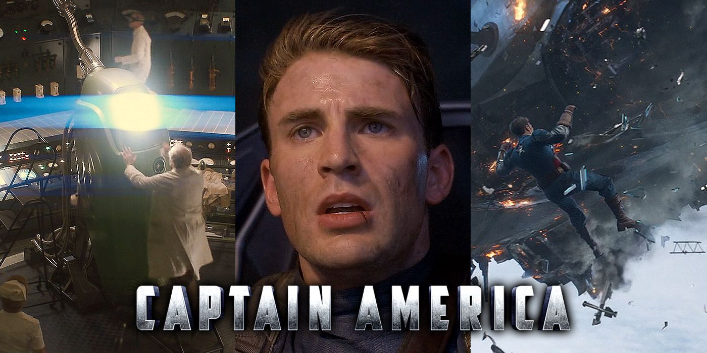 Split image of Captain America from the MCU films