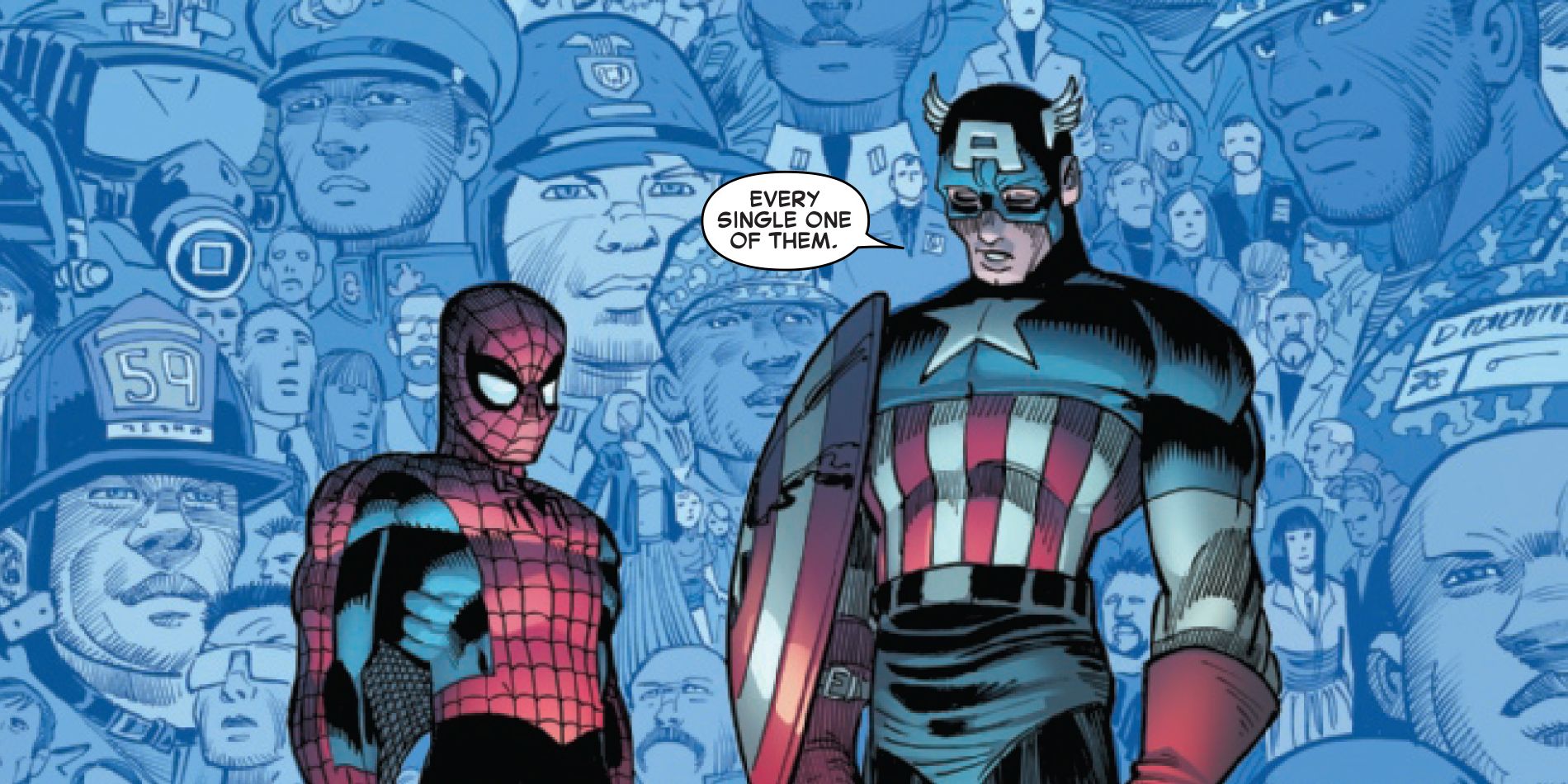 Capitão América e Homem-Aranha prestam homenagem ao 11 de setembro