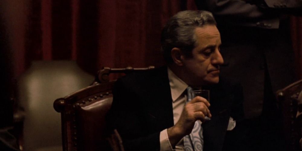 Cuneo crime family boss, Carmine at a Commission meeting in The Godfather