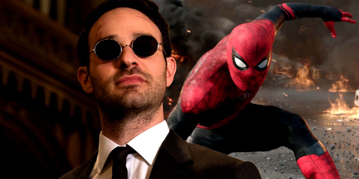 Charlie Cox as Daredevil and Tom Holland as Spider-Man