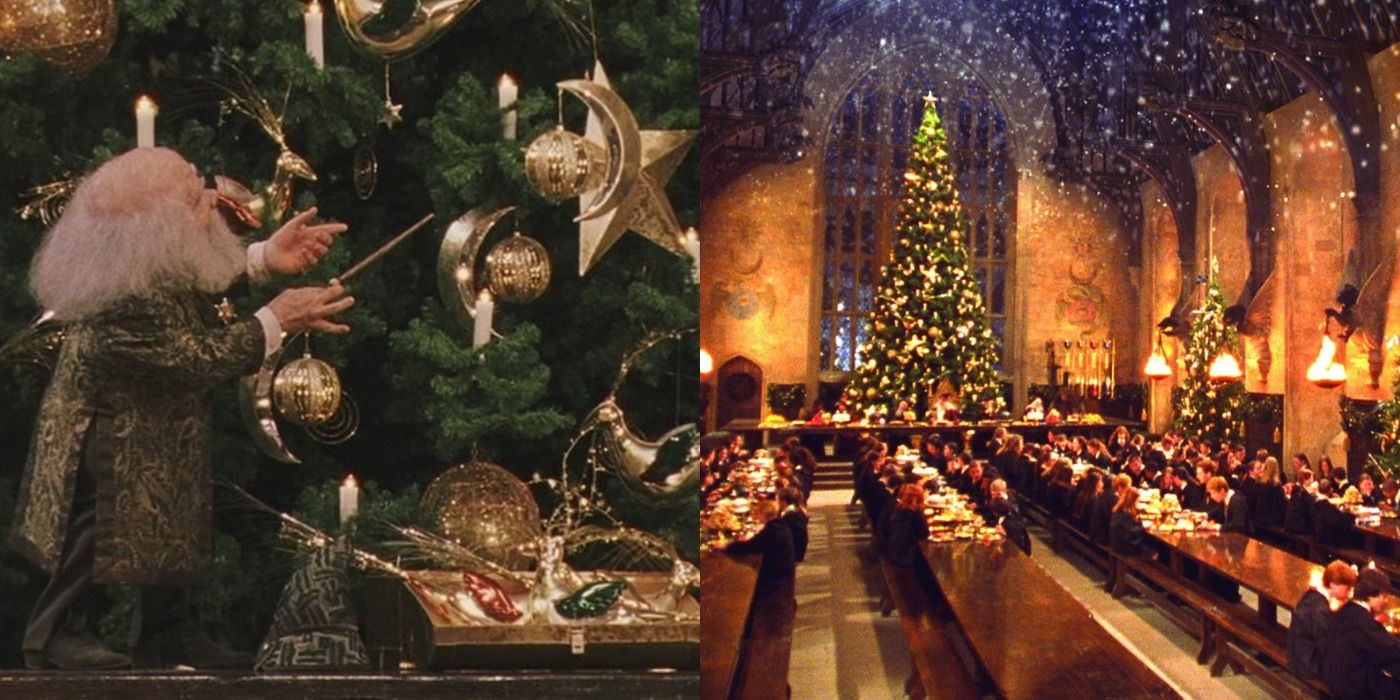 A featured image showing Christmas at hogwarts