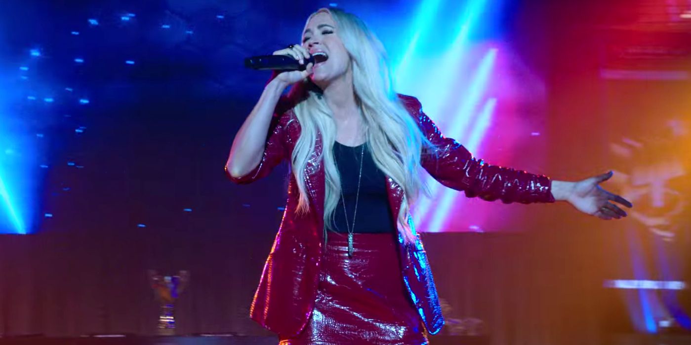 Carrie Underwood performing in Cobra Kai