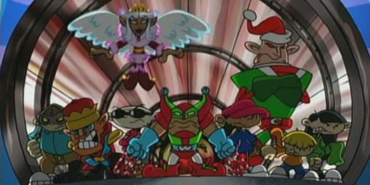 Characters in Codename Kids Next Door gearing up for a Christmas fight