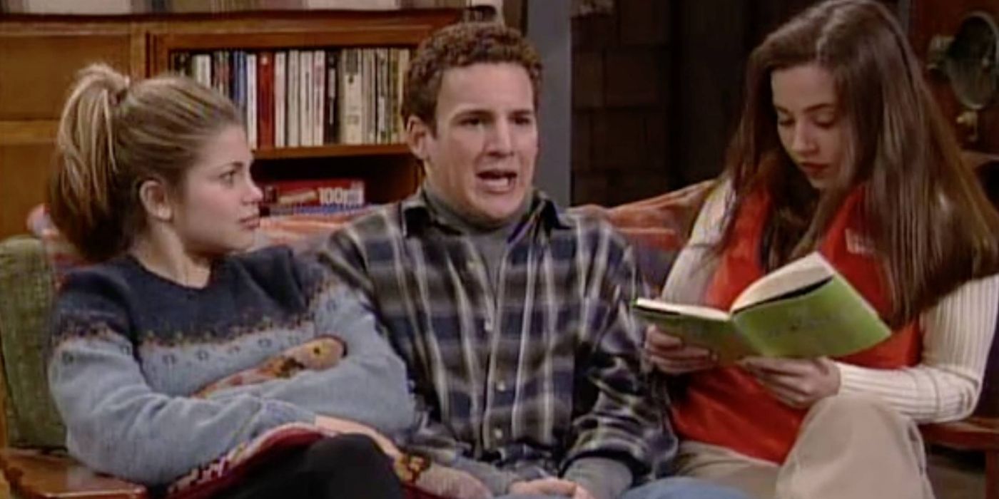 Cory is uncomfortable when sitting in between Topanga and Lauren on Boy Meets World