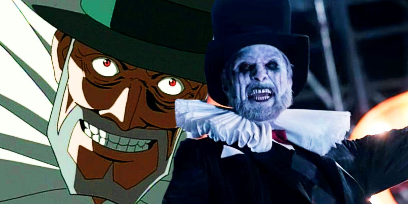 Superimposed image of the animated and live-action versions of Pierrot smiling in Cowboy Bebop.