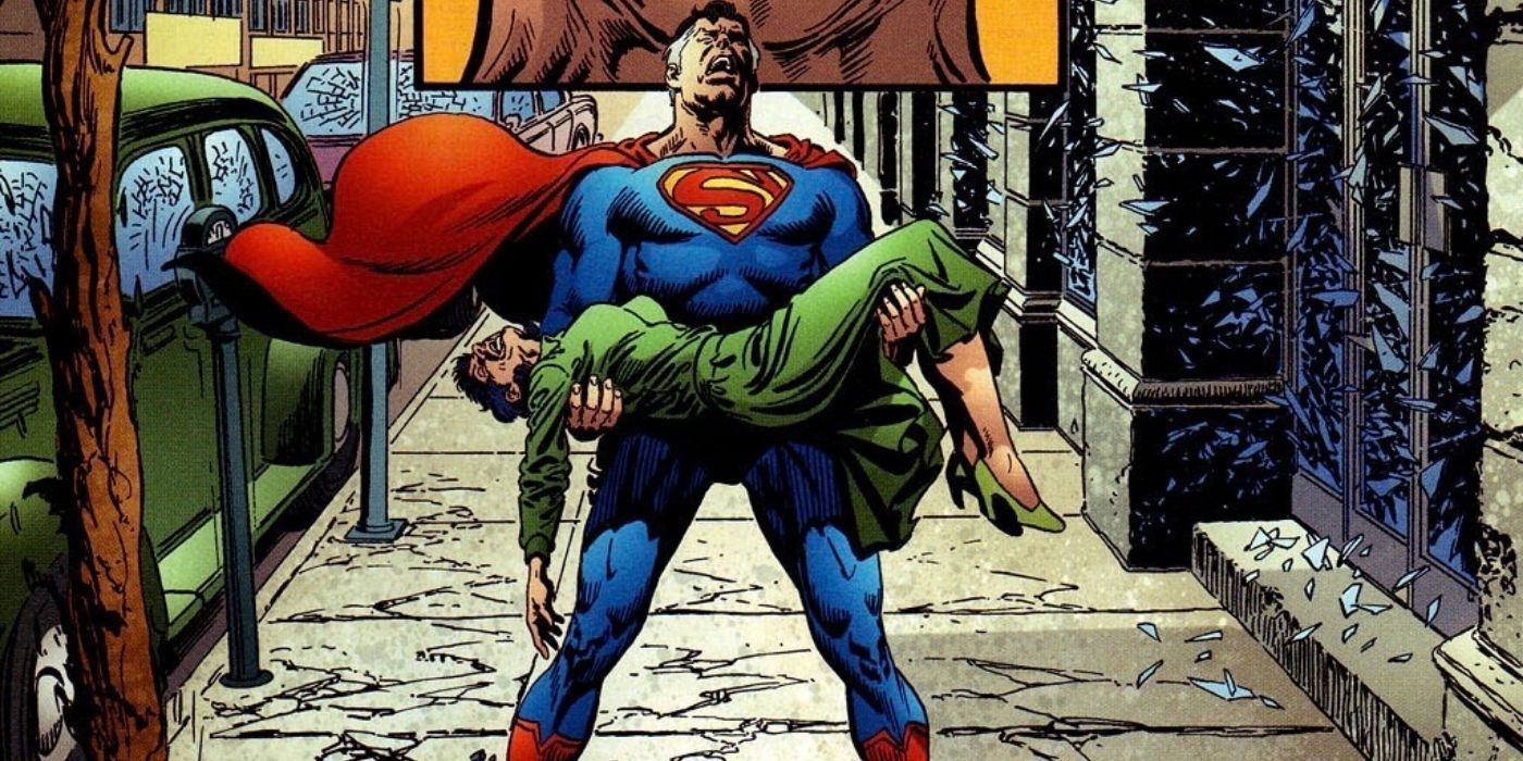 Superman carries Lois Lane&rsquo;s death body and yells in grief