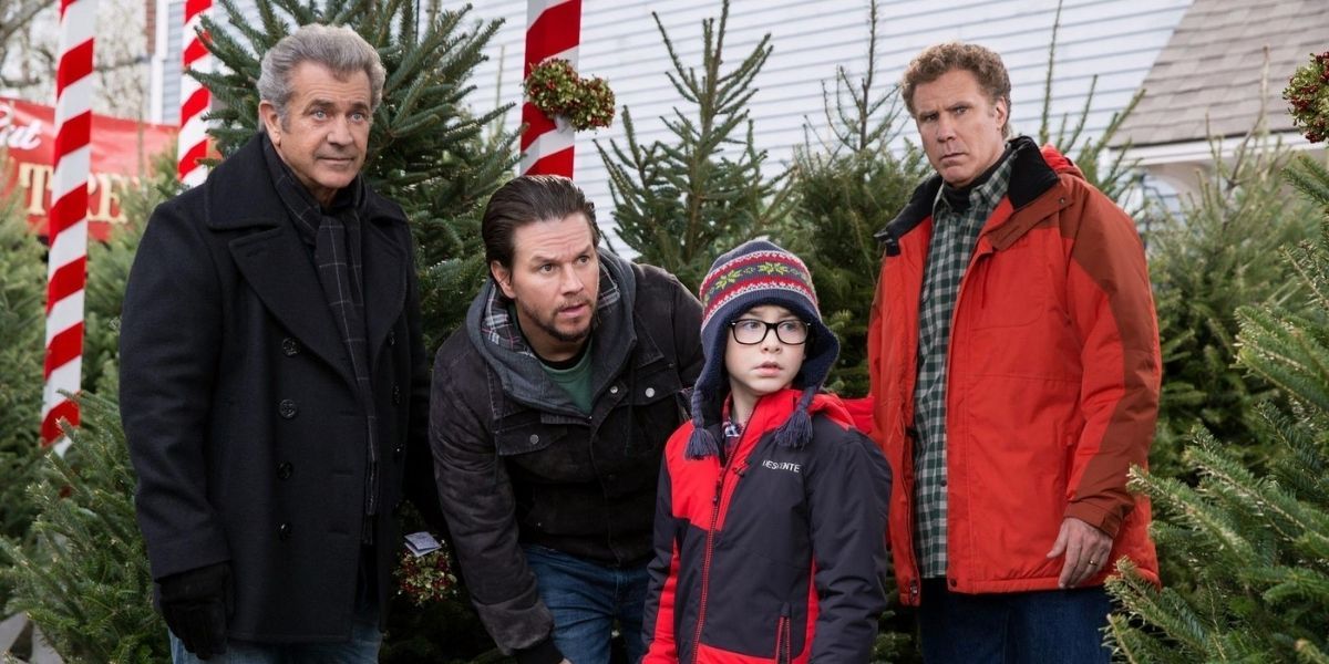 Kurt, Dusty, Brad, and Dylan at the tree farm in Daddy's Home 2 (2017)