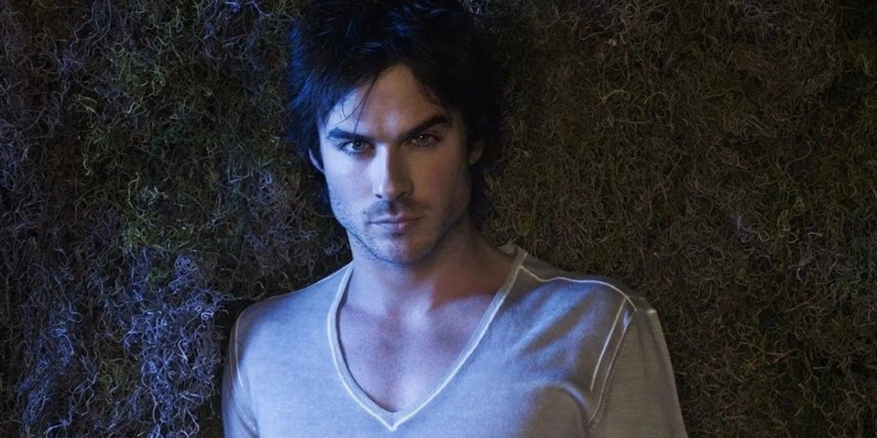 Damon Salvatore in a promo image for The Vampire Diaries in the series promotional image