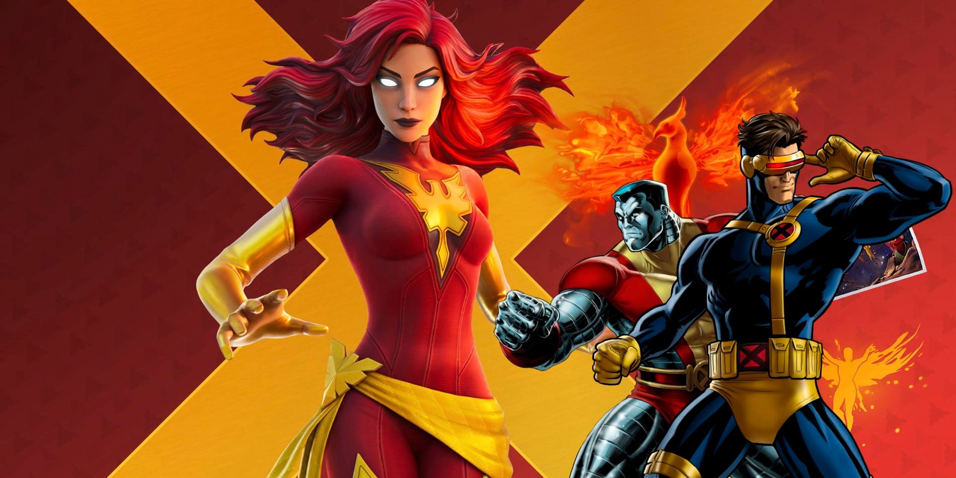 Dark Phoenix in Fortnite with the X-Men