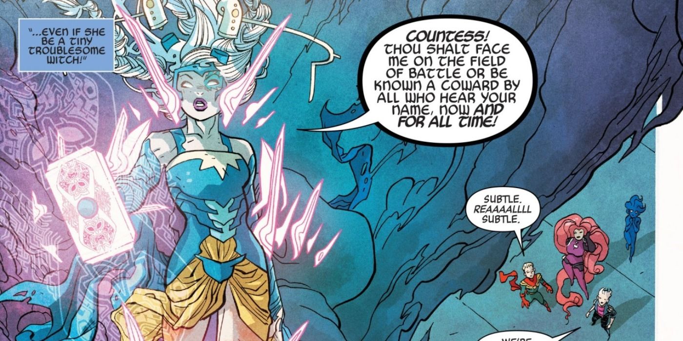 Dazzler becomes Thor in Marvel Comics.