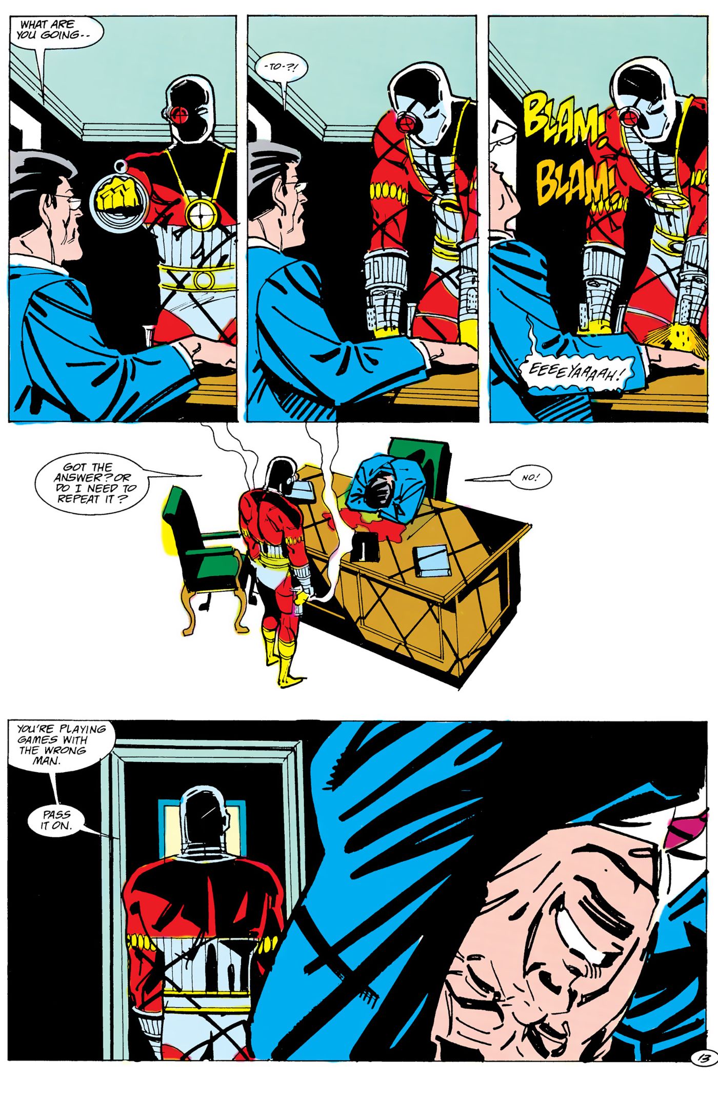 Deadshot Kills Man At Desk