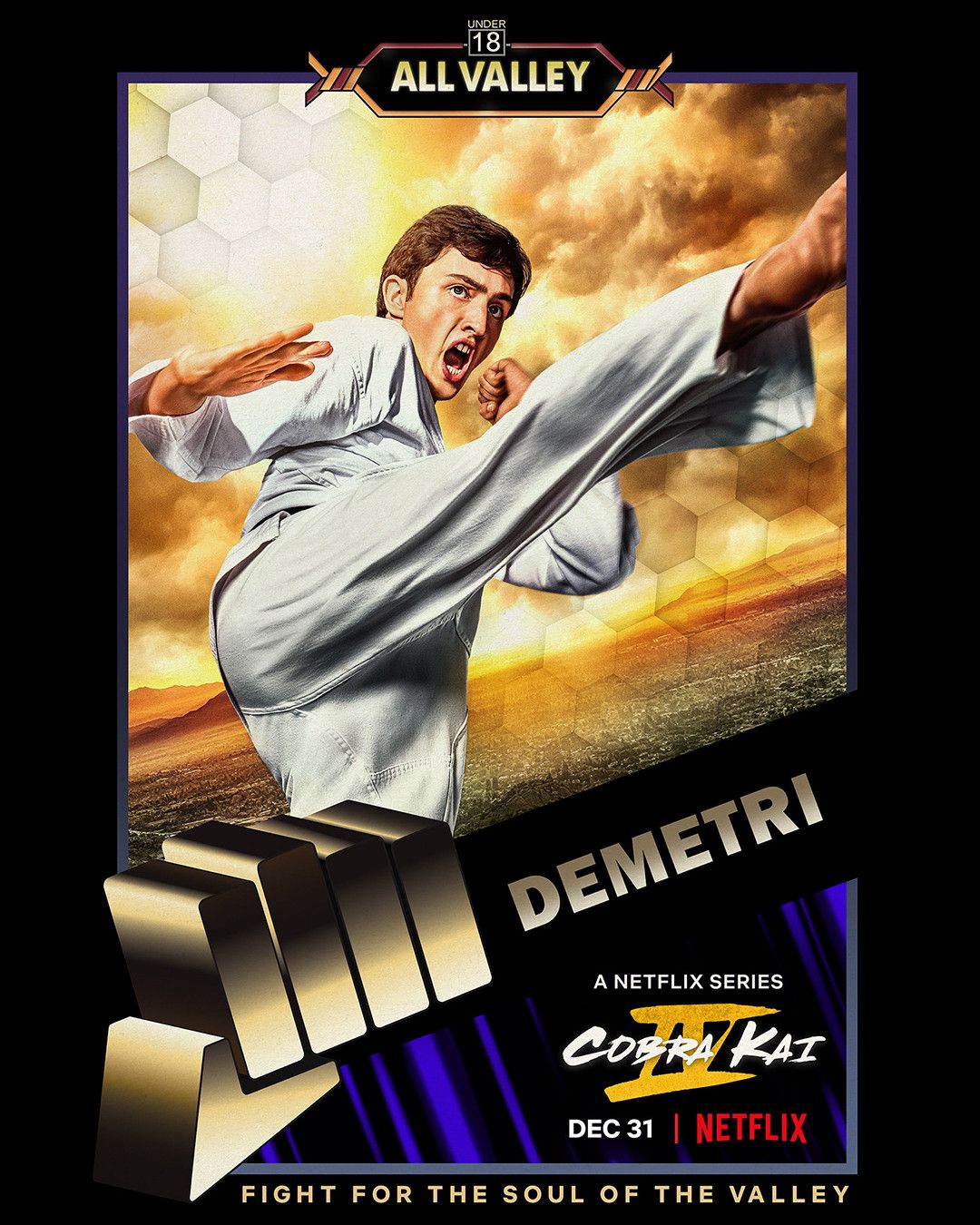 Demetri Cobra Kai character poster
