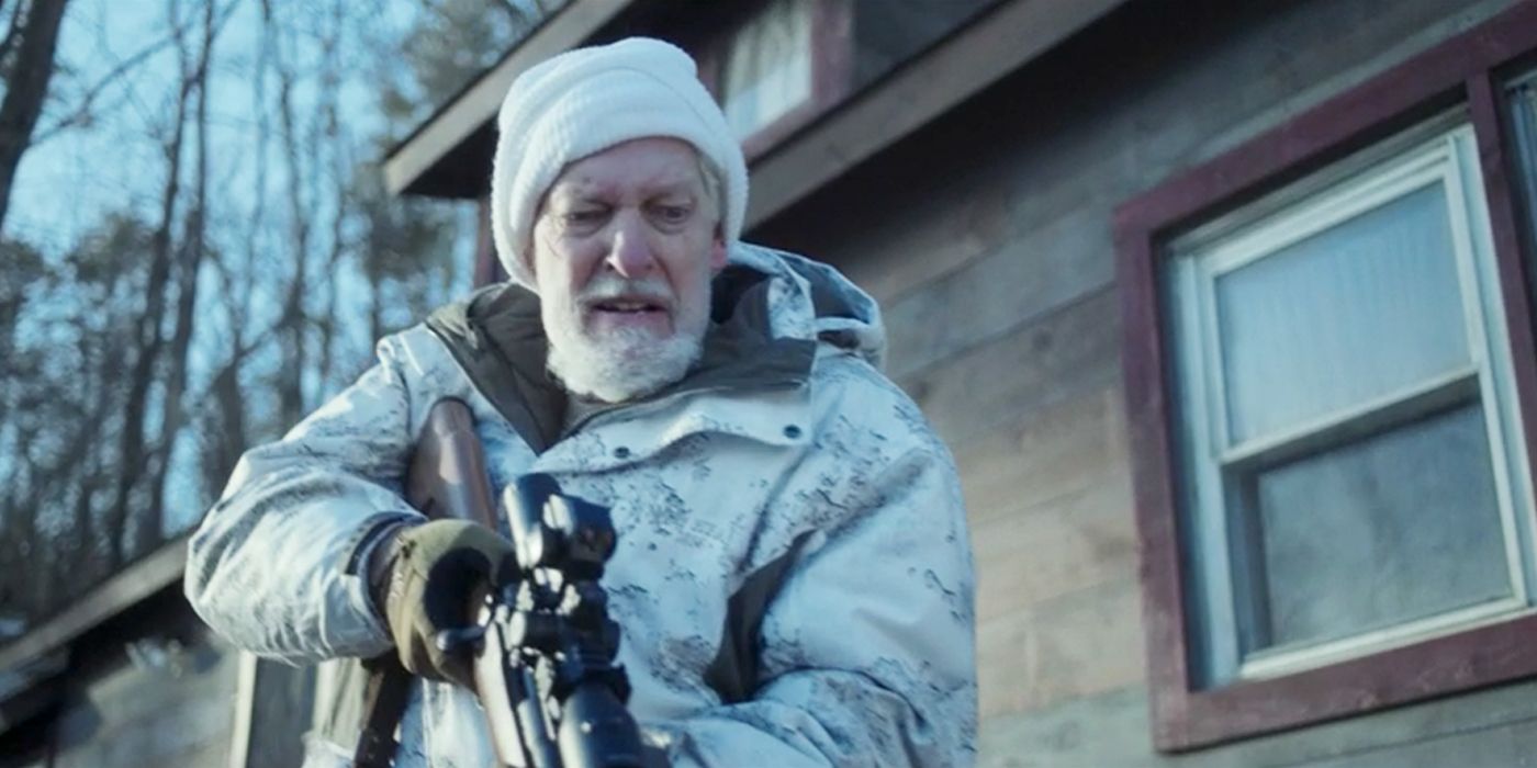  Clancy Brown holds a rifle in Dexter New Blood