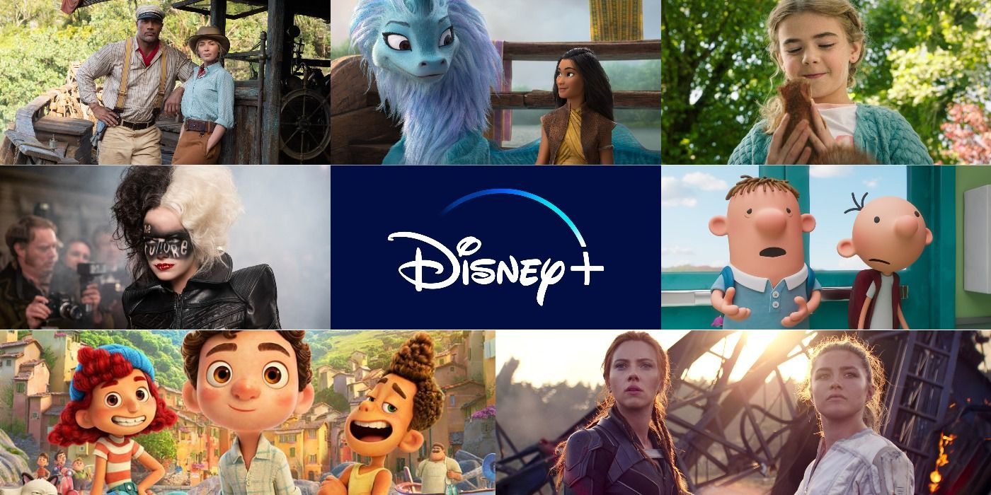 Disney+ logo with the movies released in 2021
