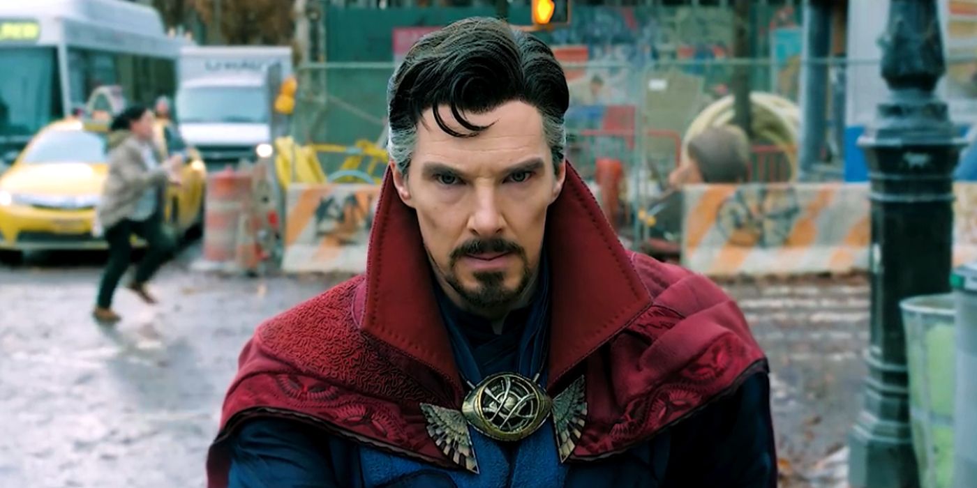 Doctor Strange on the street looking worried