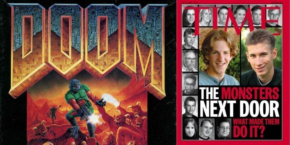 The Doom cover and the cover of TIME magazine sit side-by-side