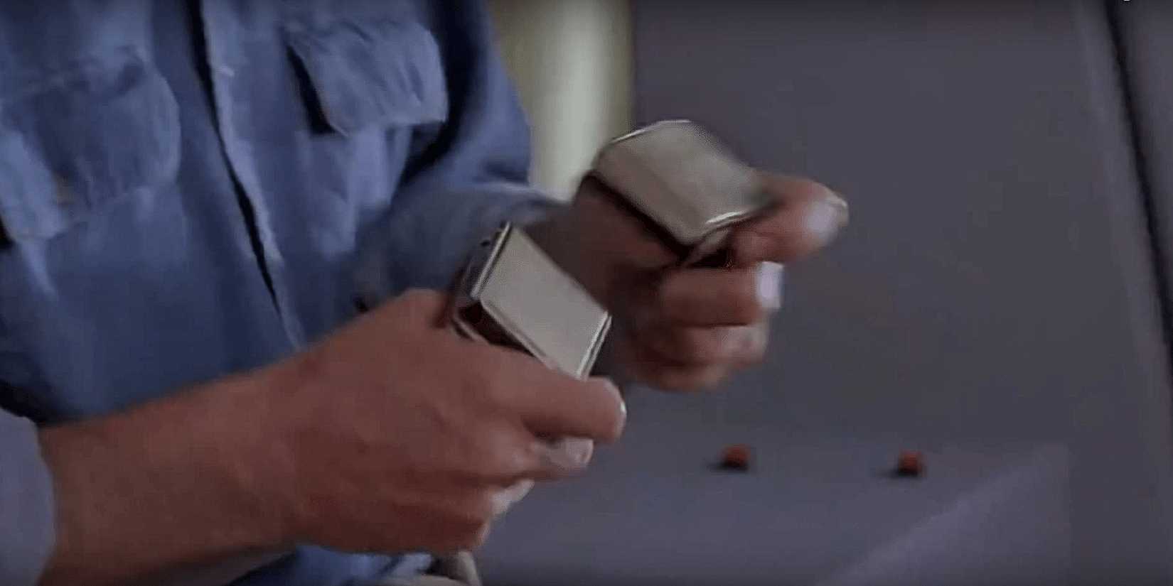 Dr Alan Grant's seatbelt in Jurassic Park.
