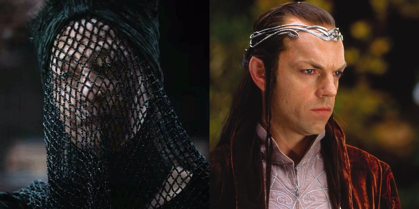Split image showing Moither Gaius in Dune and Elrond in LotR