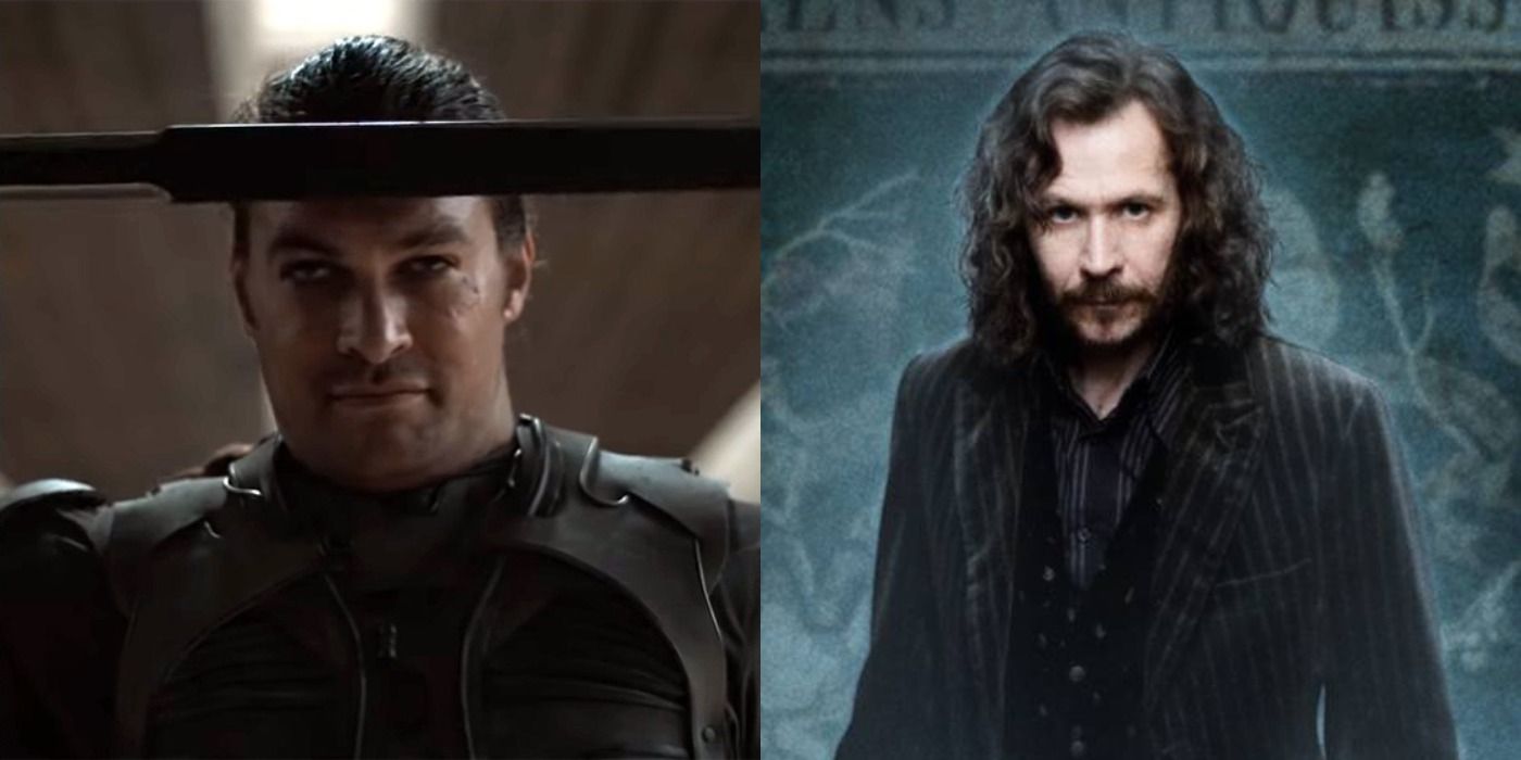 Split image showing Duncan Idaho in Dune and Sirius Black in Harry Potter