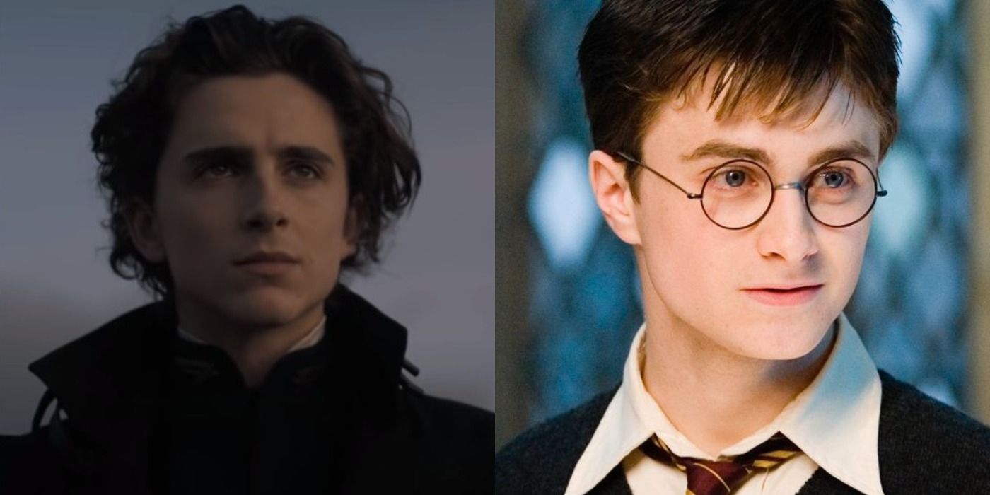 Split image showing Paul in Dune and Harry in Harry Potter