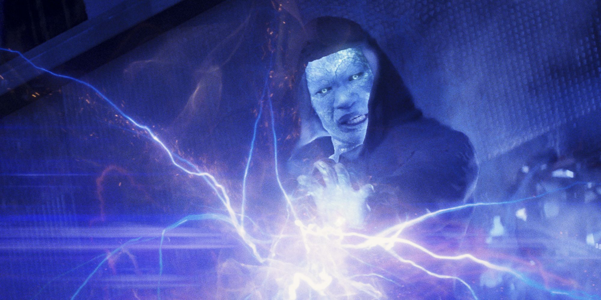 Electro shoots lightning at Spider-Man The Amazing Spider-Man 2