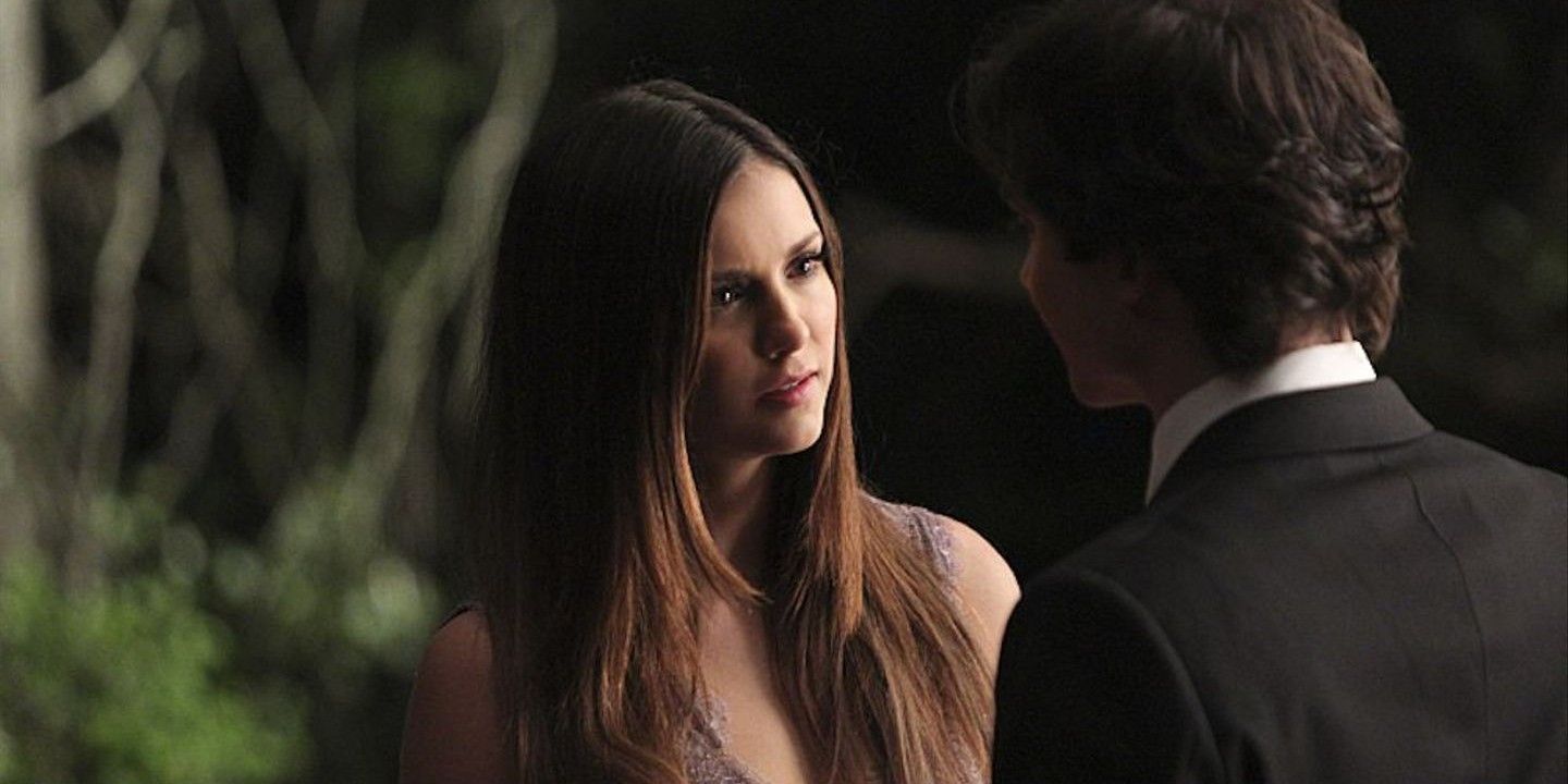 Elena and Damon dancing in The Vampire Diaries