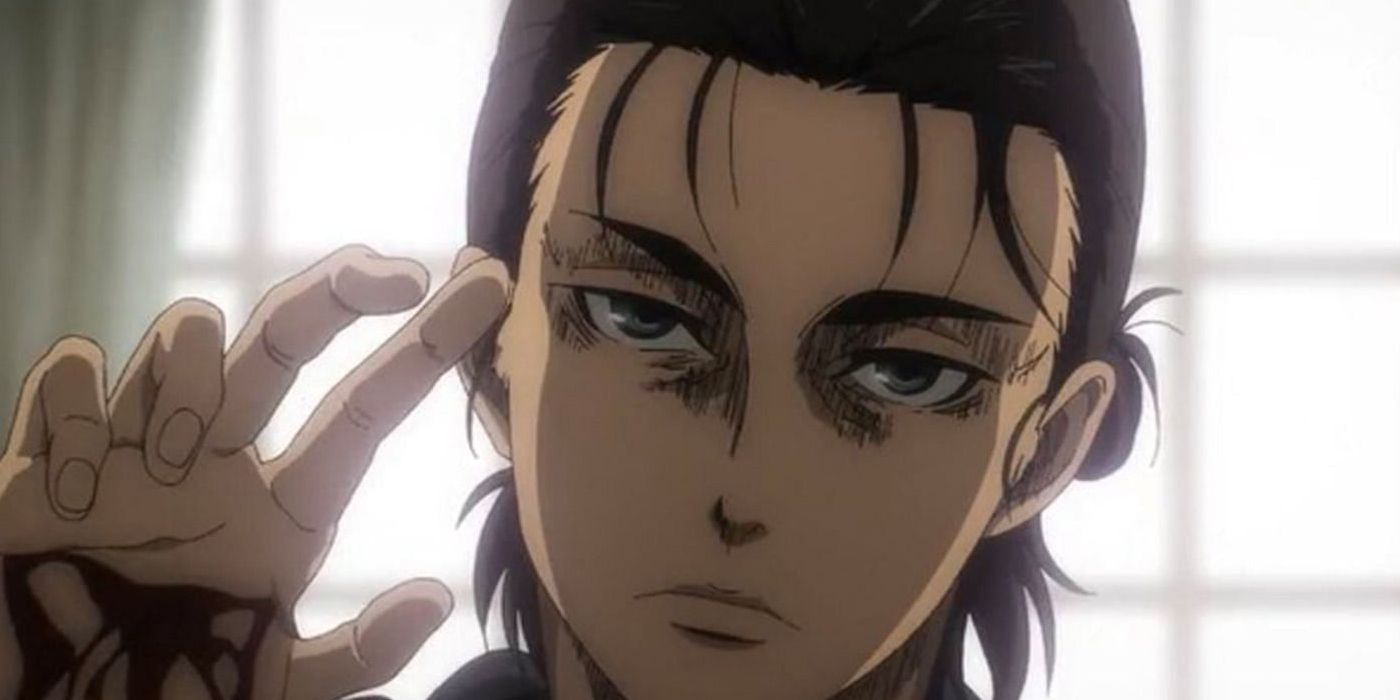 Eren looking tired in Attack on Titan