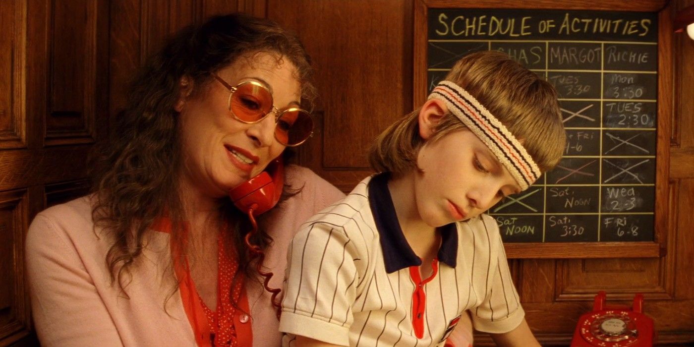Etheline Tenenbaum cuts a check for young Richie in The Royal Tenenbaums
