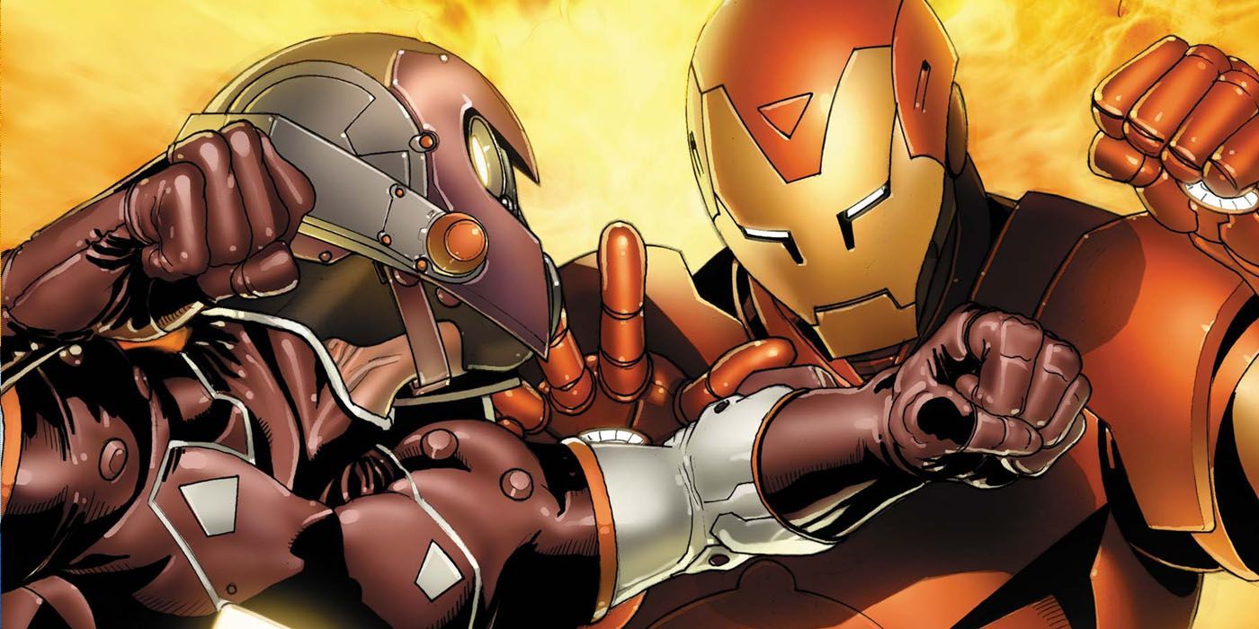 Ezekiel Stane fights Iron Man comics