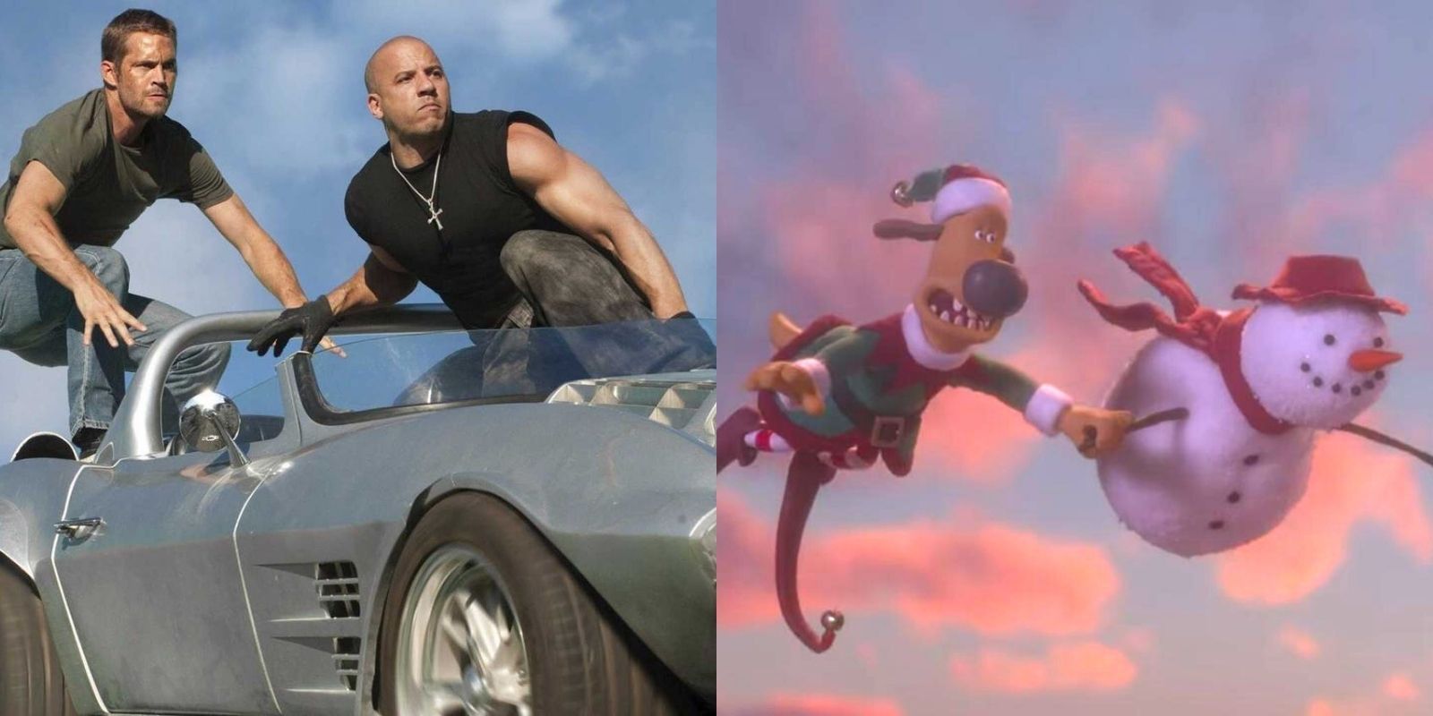 Fast and Furious and Shaun the Sheep Flight Before Christmas Stunt Comparison