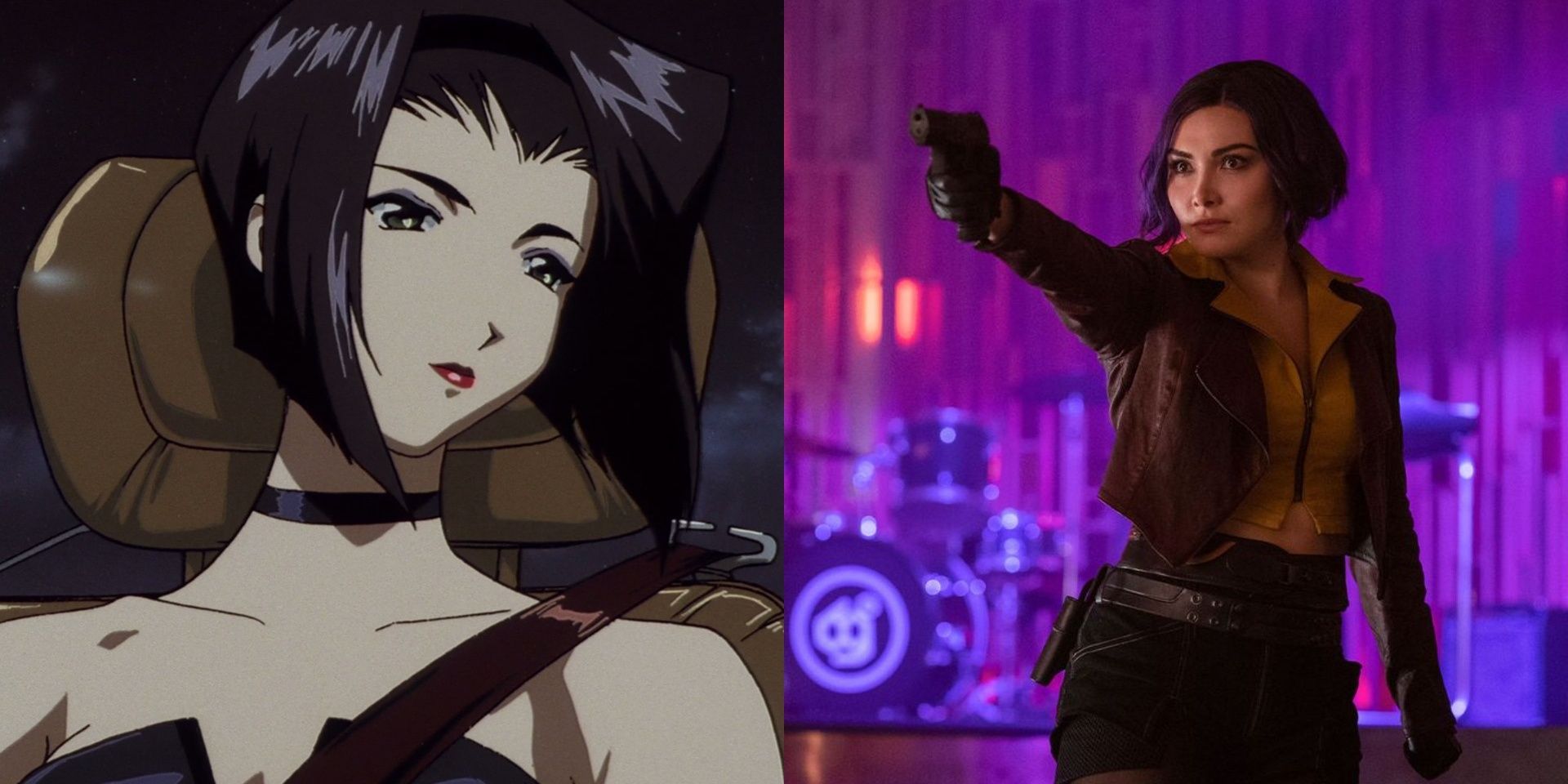 Faye Valentine split photo on cowboy bebop