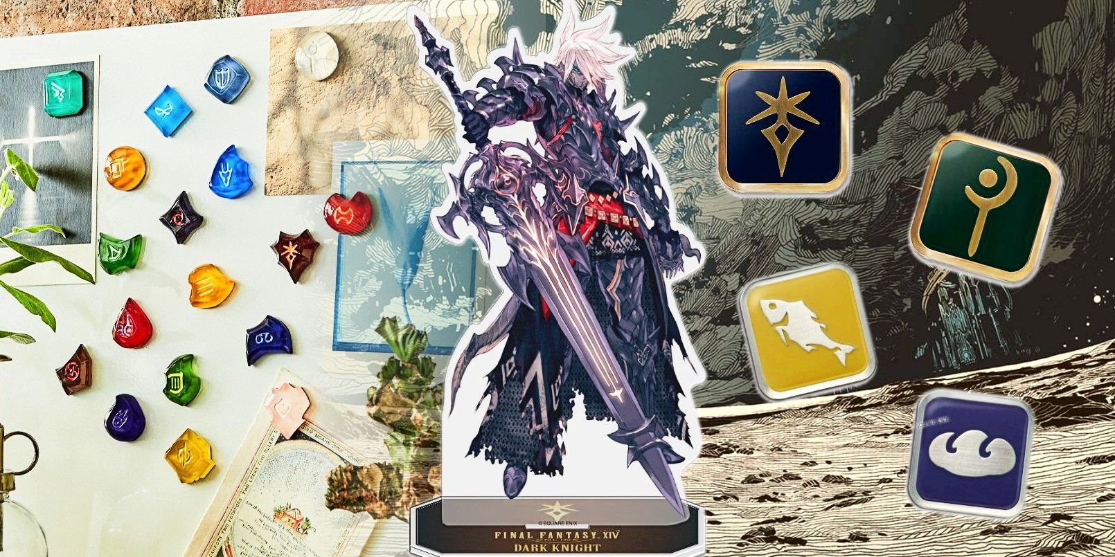 Final Fantasy XIV Job Class And Disciples of Hand and Land Pins and Acrylic