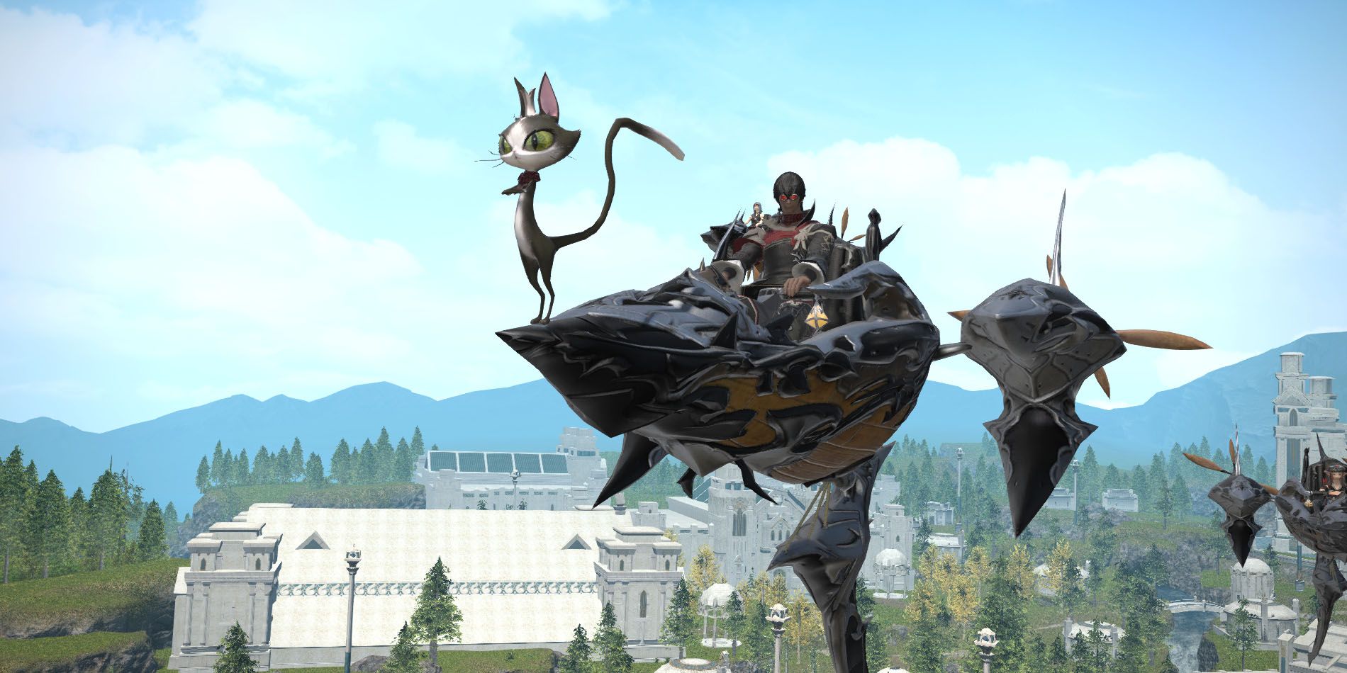 Flying over old sharlayan in Final Fantasy 14