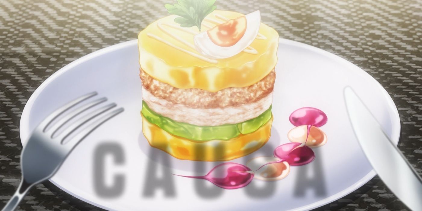 A dessert in a plate in Food Wars!
