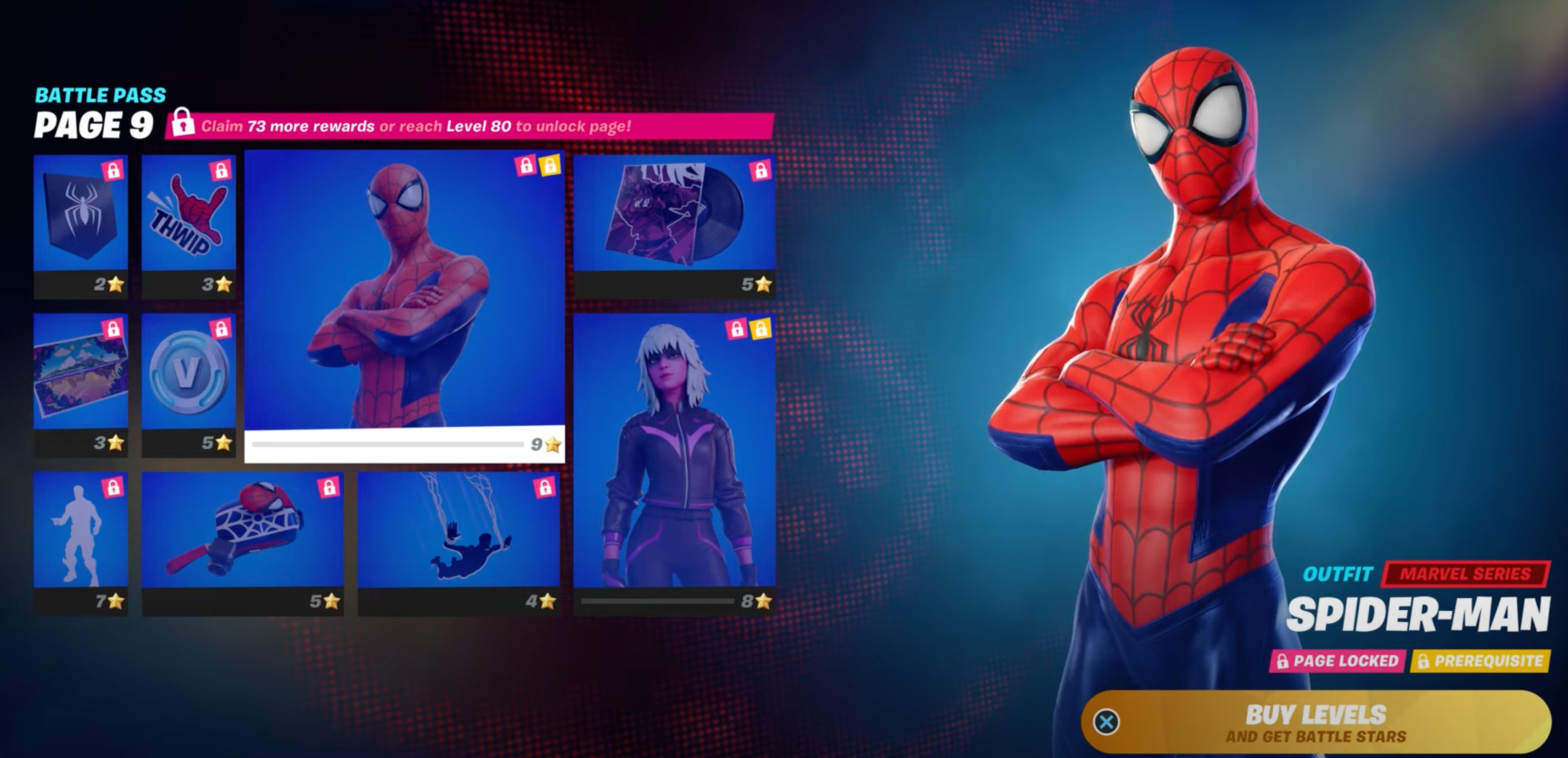 was pider gwen a battle pass kin