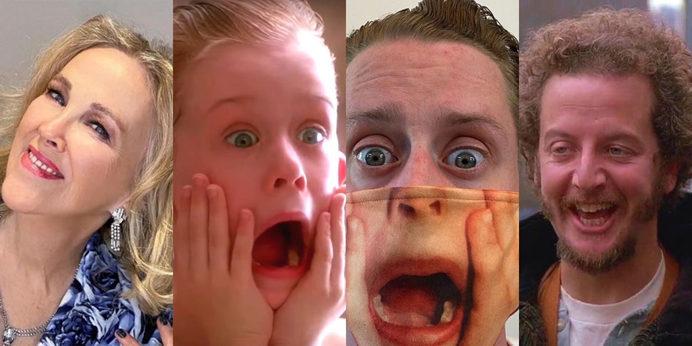 Four side boy side images of the cast of Home Alone then and now