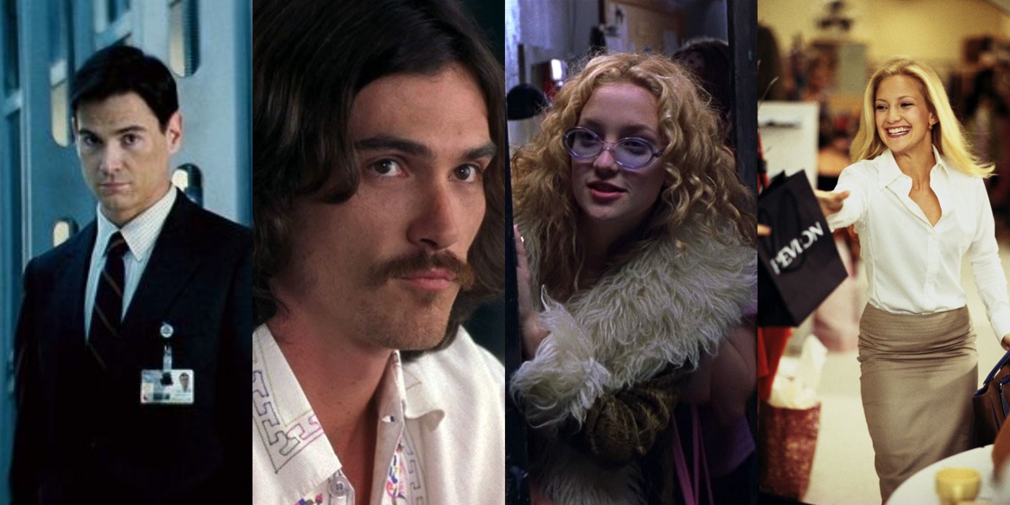 Four side by side images of Billy Crudup and Kate Hudson